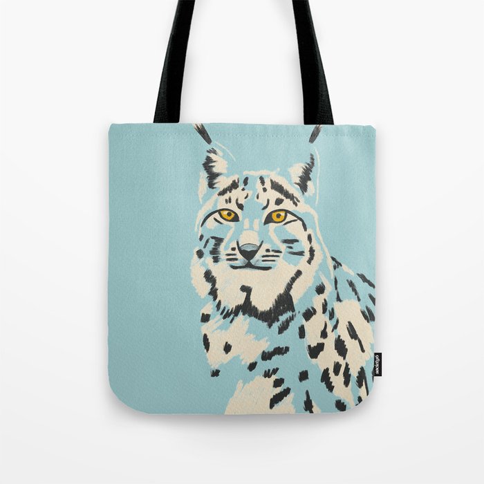 Big Cat Series - Lynx Blue Tote Bag