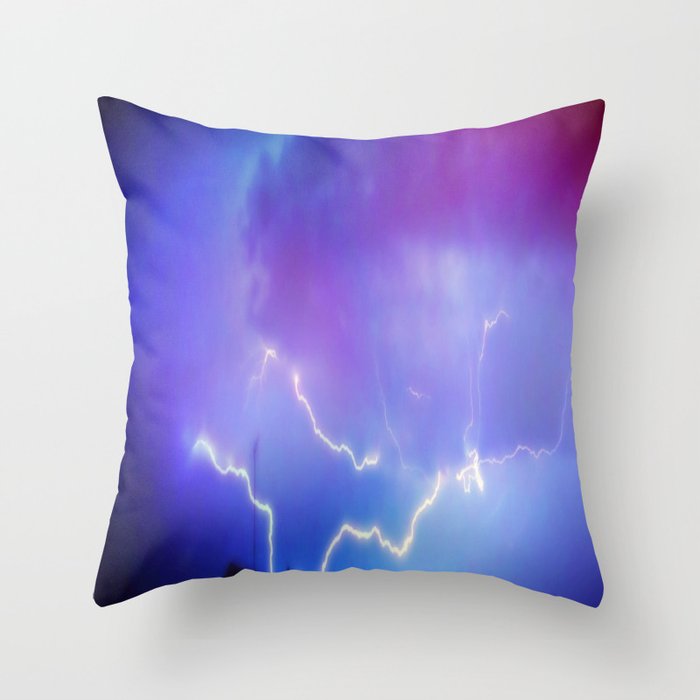 Lightning Strike Throw Pillow