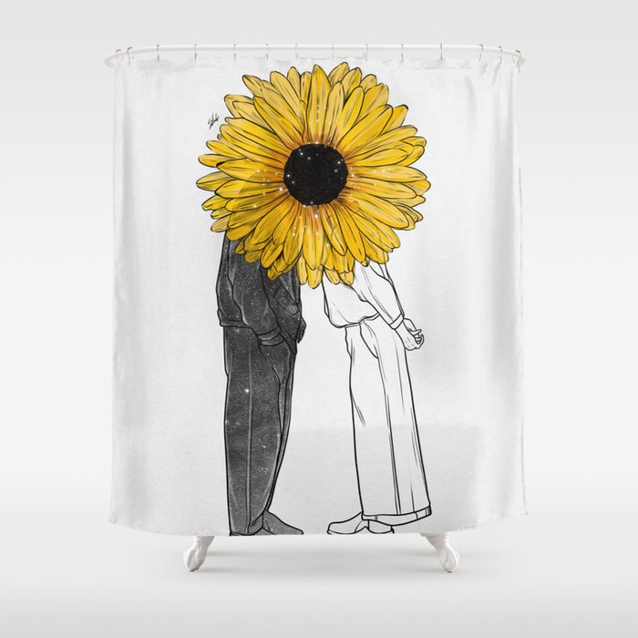 Sunflower love. Shower Curtain