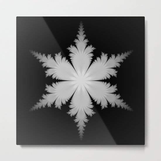Fractal Snowflake Metal Print