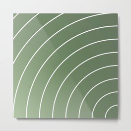 Circles in forest green Metal Print | Digital, White, Wave, Circles, Concept, Typography, Graphicdesign, Forest, Abstract, Minimal 