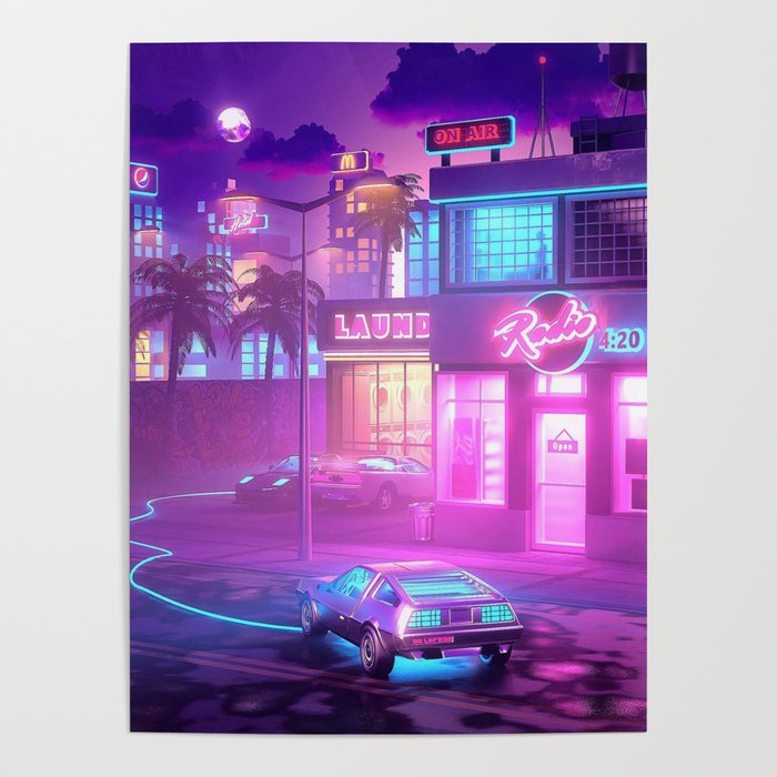 Neon Night Poster
