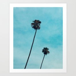 Two Long Palms in Los Angeles, CA Art Print