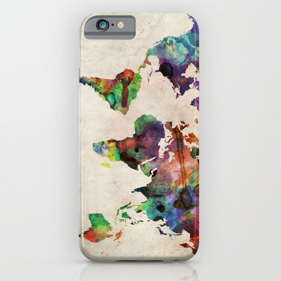 World Map Urban Watercolor iPhone & iPod Case