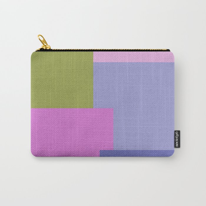 Geometric Color Block - periwinkle Carry-All Pouch