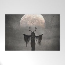Creatrix - Witch Moon Goddess Magick Gothic Spell Antlers Horns Horned Welcome Mat