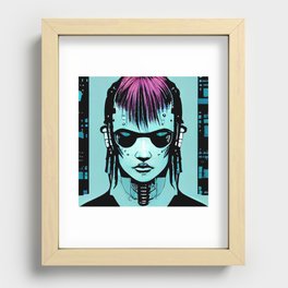Woman Portrait 05 Cool Cyberpunk Girl Recessed Framed Print