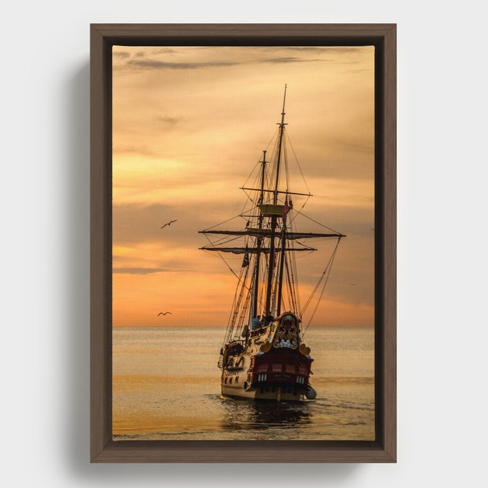 Sailing ship Framed Canvas