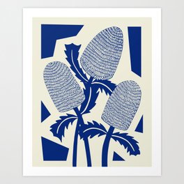 Banskia Blue Art Print