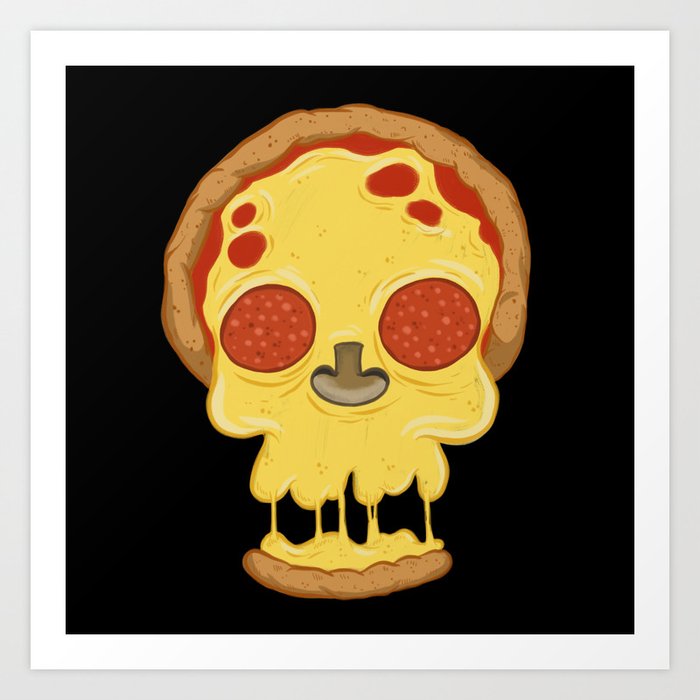 Deadly pizza Art Print