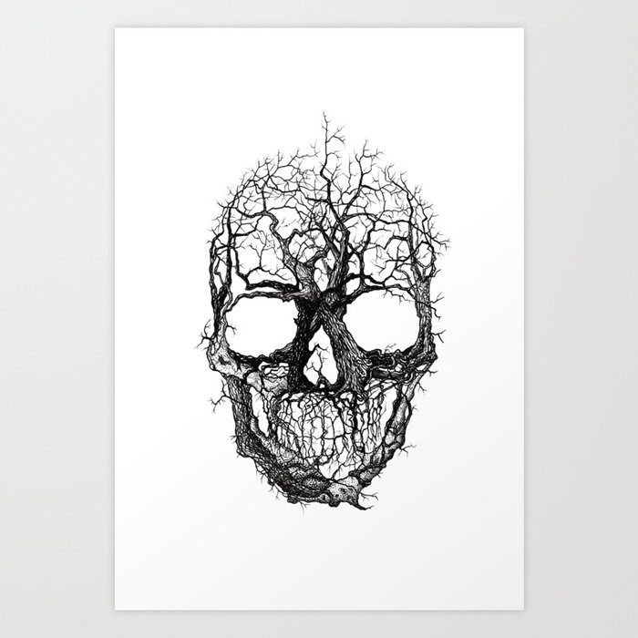 Tree Skull Art Print by eugeneaverin