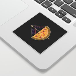 THE PIZZA HUNT WITH BOW AND ARROW Sticker