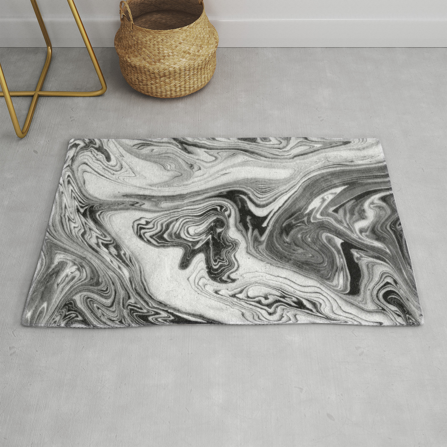 Mizuki Spilled Ink Marbling Paper Marble Swirl Abstract Painting