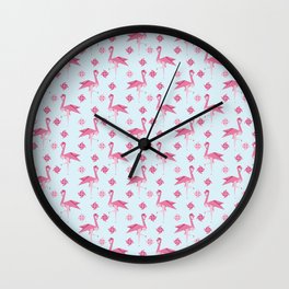 Origami Flamingo Wall Clock