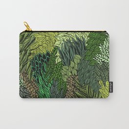 Leaf Cluster Carry-All Pouch | Outdoors, Curated, Plantfilled, Natural, Green, Botanicalart, Planthomedecor, Indoorplants, Illustratedplants, Drawing 