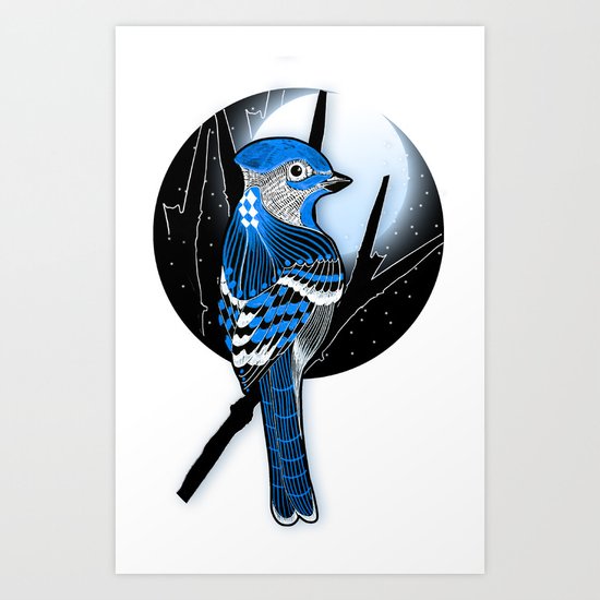 Blue Bird Art Print