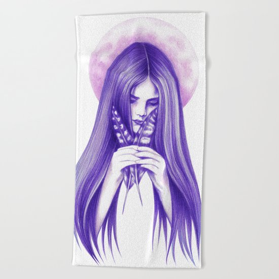 Strawberry Moon Beach Towel
