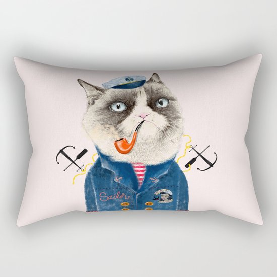 Sailor Cat VII Rectangular Pillow