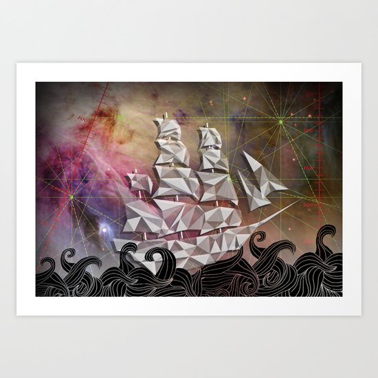 Celestial Ship Art Print