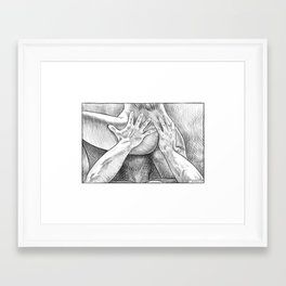 Baby hand job sitter Lesbian framed art