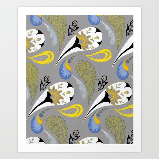Breakfast Paisley Art Print