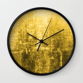 SunYellowTextured & Distressed Design Wall Clock