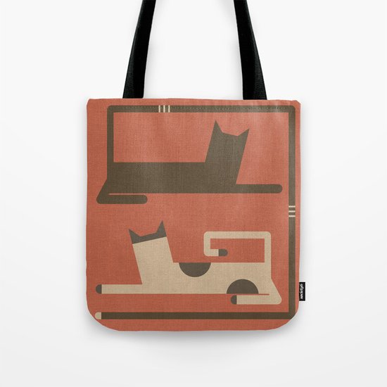 CATS IN LOVE (abstract animals) Tote Bag