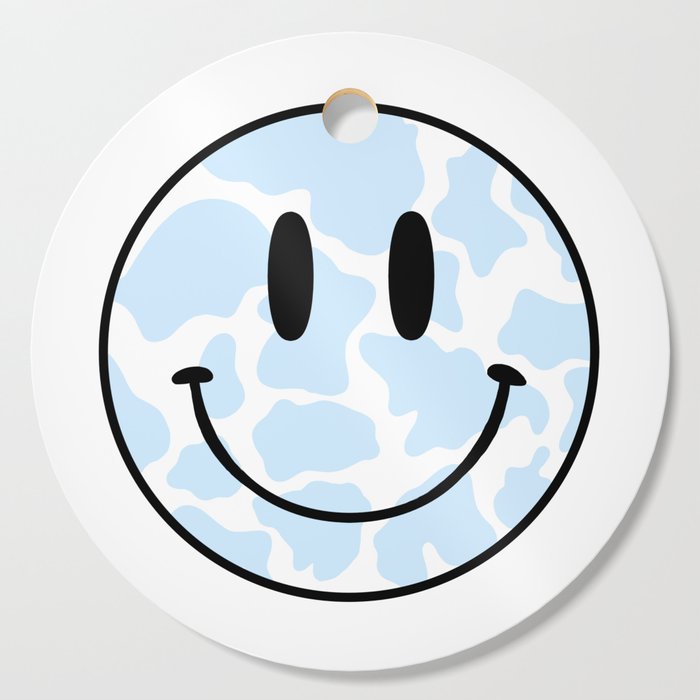 Pastel Blue Smiley Face Cutting Board By Artbylamia Society6