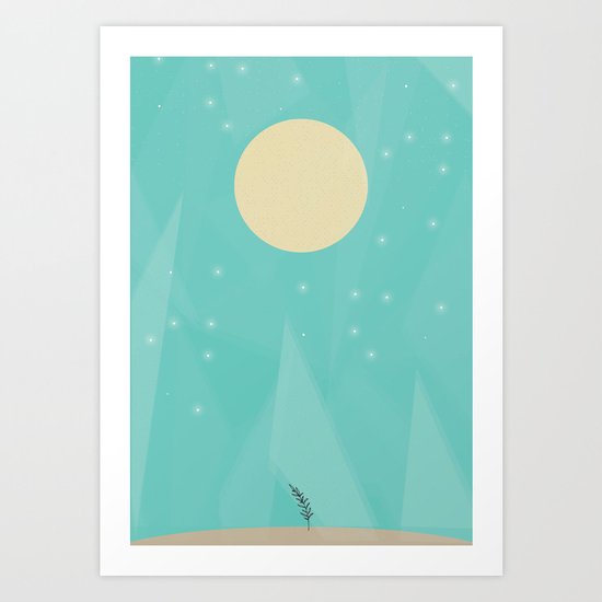 Moon Flower Art Print