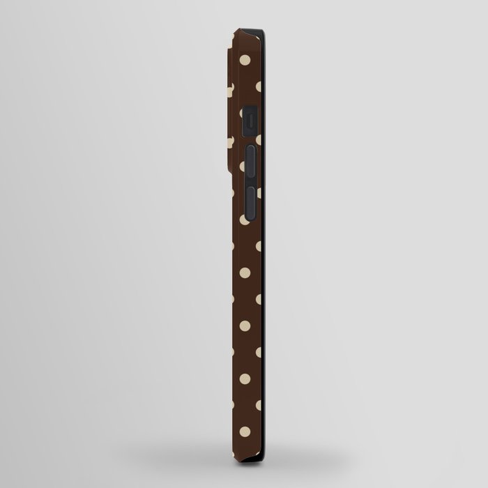 Vintage polka dots baroque brown & cream