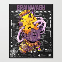 Mech Brainwash; Smoked Haze Series with urban design Canvas Print