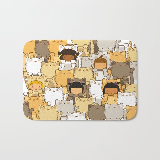 Lucky Cats Bath Mat