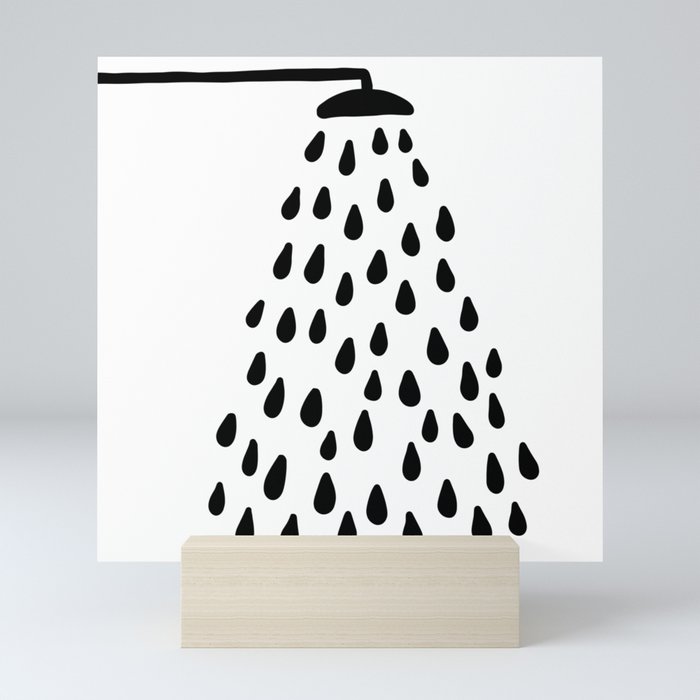 Shower in bathroom Mini Art Print