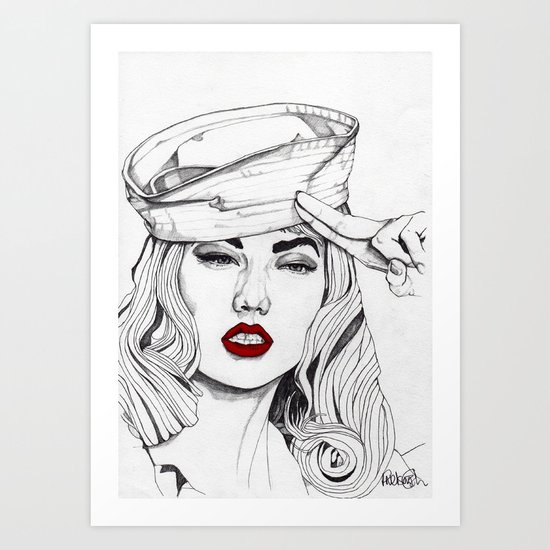 Sailor Girl 2 Art Print