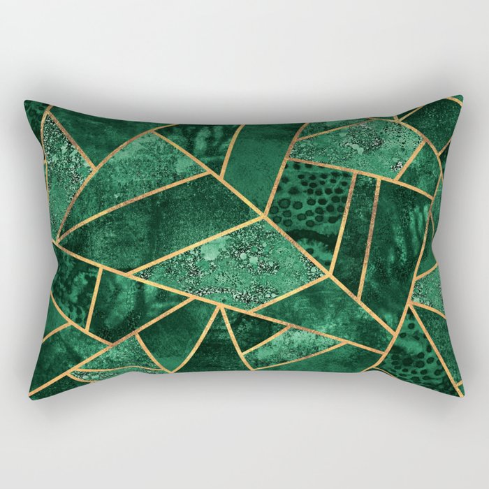 Deep Emerald Rectangular Pillow