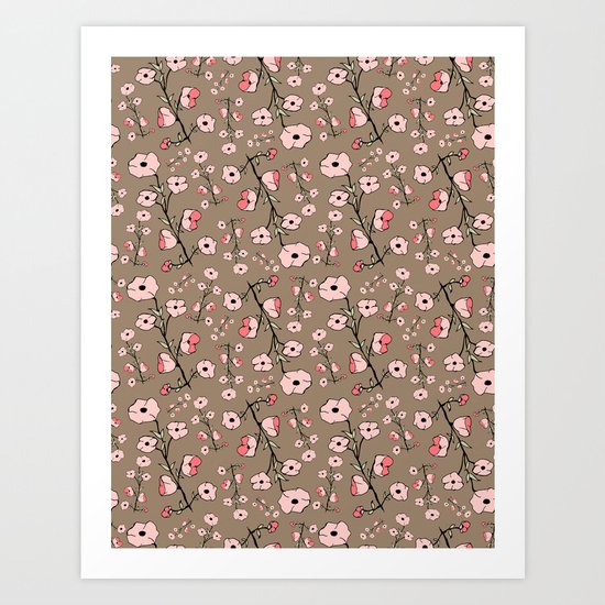 Stylized Sakura Art Print