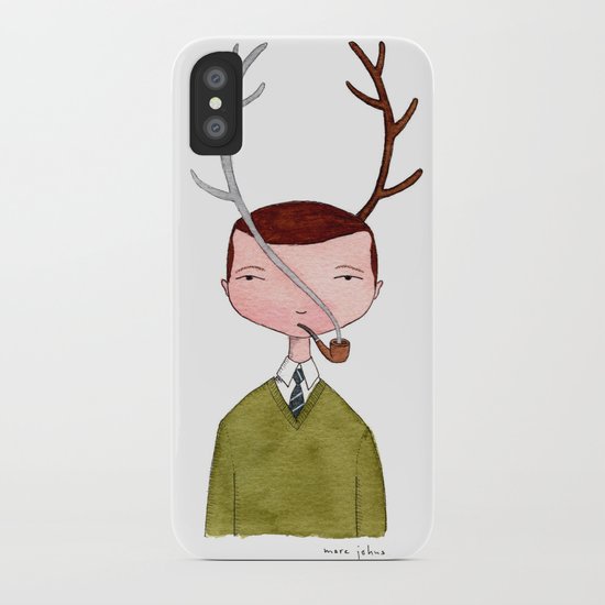 One real antler, one imagined iPhone Case