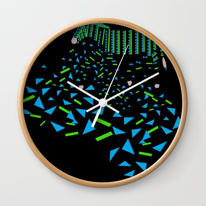 Geometric Zebra Wall Clock