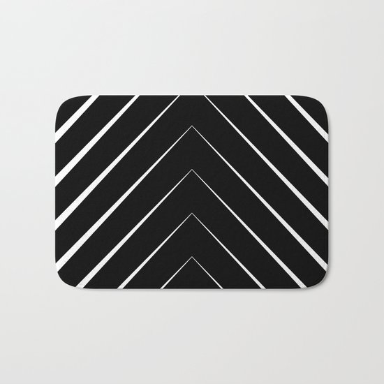 black and white Bath Mat