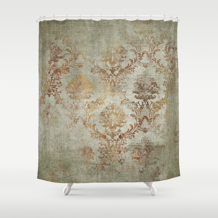 Aged Damask Texture 3 Shower Curtain