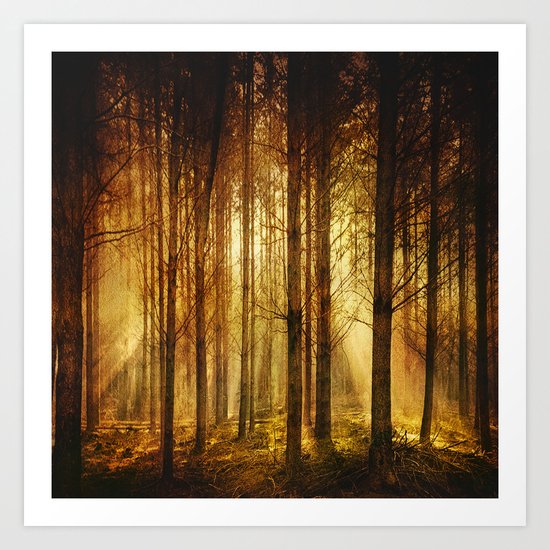 Golden Nature. Art Print
