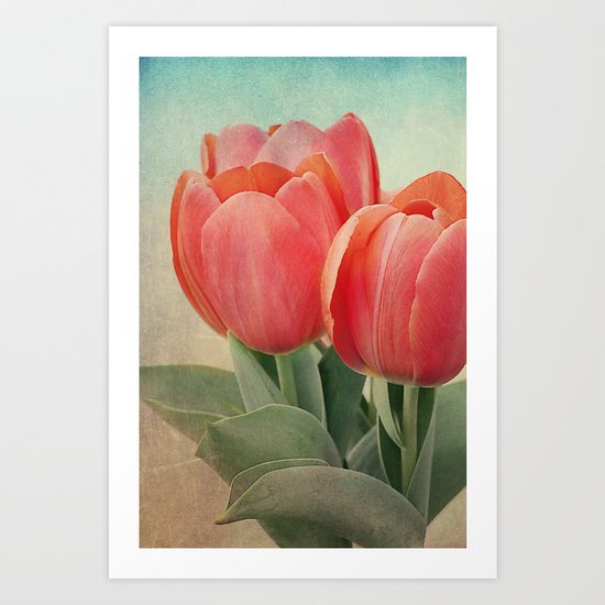 Vintage tulips(4) Art Print