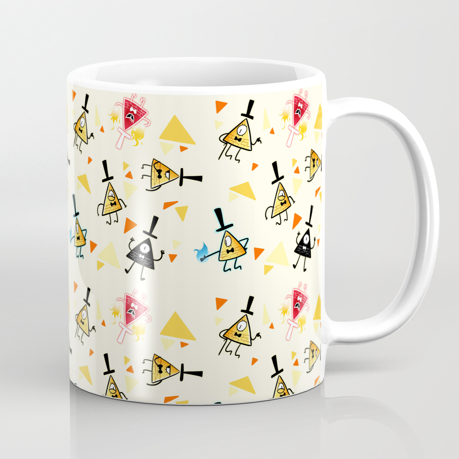Gravity Falls Bill Cipher Cartoon Mug Color Changing Heat Sensitive Magic Cup 