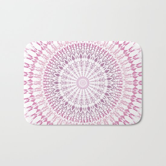 Rose White Mandala Bath Mat