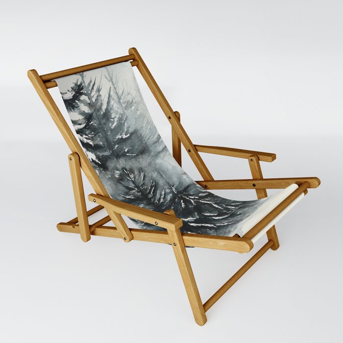 Wintery Woods Watercolour Sling Chair