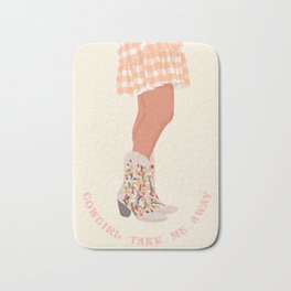 Cowgirl Take Me Away - Pink Bath Mat