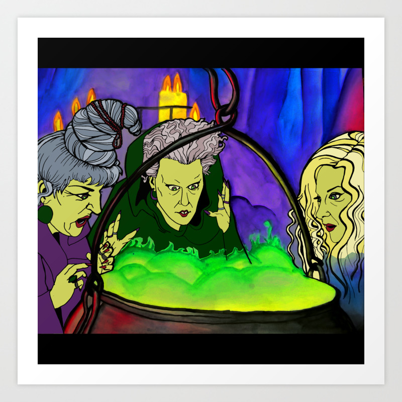 Hocus Pocus Sanderson Sisters Witches Cauldron Fanart Illustration