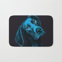 The Dogs: Riley B. Bath Mat | Bright, Pet, Stylish, Painting, Dogportrait, Abstract, Popart, Sweet, Modern, Vizslapetportrait 
