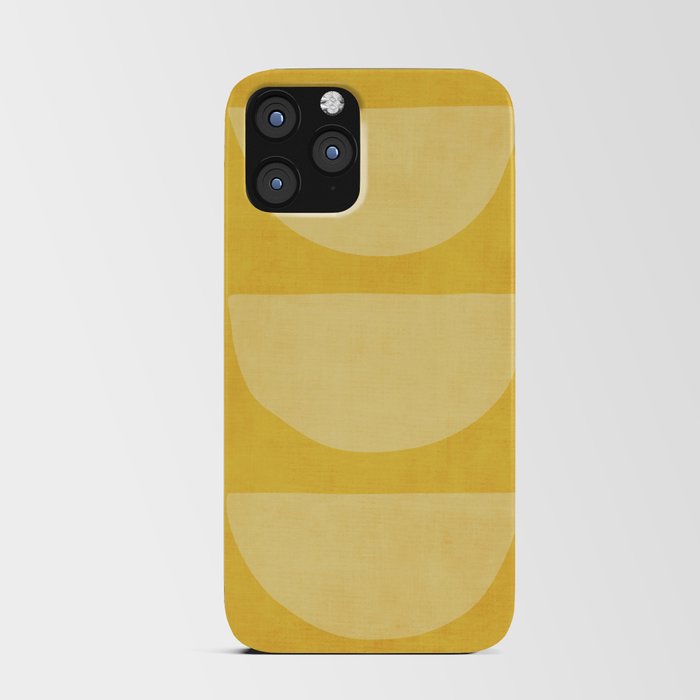 Yellow Tones Semicircles Minimalist Artwork iPhone Card Case