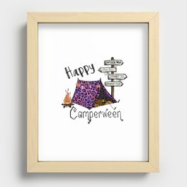 Happy Camperween witch camper halloween Recessed Framed Print
